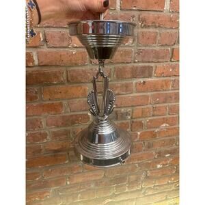Rejuvenation Art Deco Chrome Hollywood 6" Fitter Ceiling Light Fixture Pendant